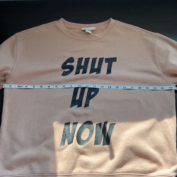 Monki Salmon Pink Graphic Slogan Crewneck Sweater - Picture 8 of 16
